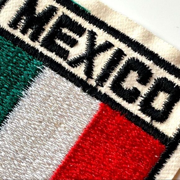Vintage MEXICO Embroidered Flag Sew On Patch NOS - Picture 5 of 11
